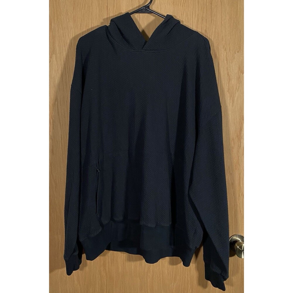 Abercrombie & Fitch YPB Men’s 2XL Black Hoodie Thermal Pockets Lounge Cozy Basic